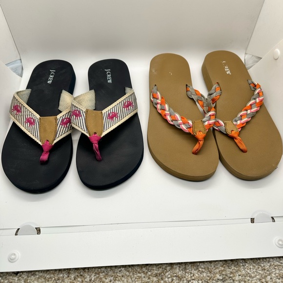 J. Crew Shoes - 2 pair J. Crew flip flops size 6 women’s